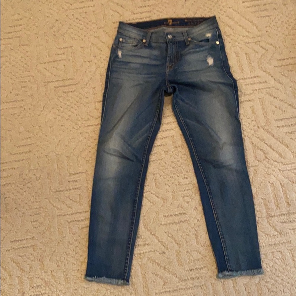 7 For All Mankind Mid-Rise Skinny Jeans